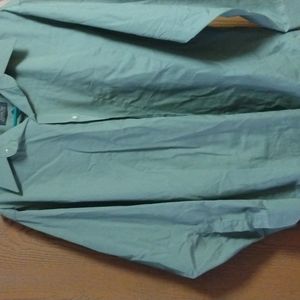 Arrow army green men's long sleeve button up